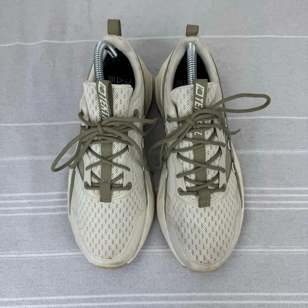New Balance Women's Light Gray and Olive Athletic Sneakers